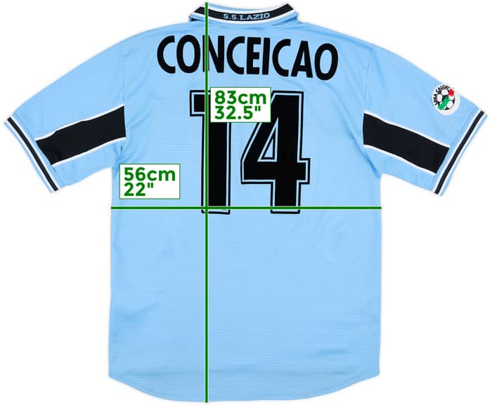 1998-00 Lazio Home Shirt Conceicao #14 - 8/10 - (M)