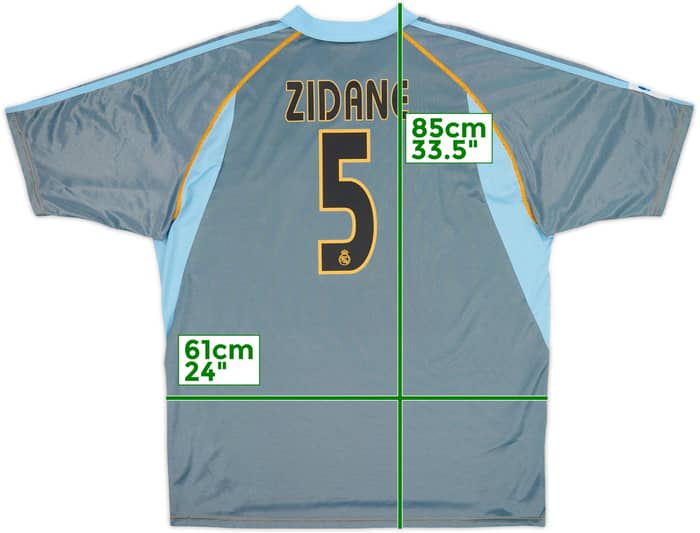 2003-04 Real Madrid Third Shirt Zidane #5 - 9/10 - (XL)