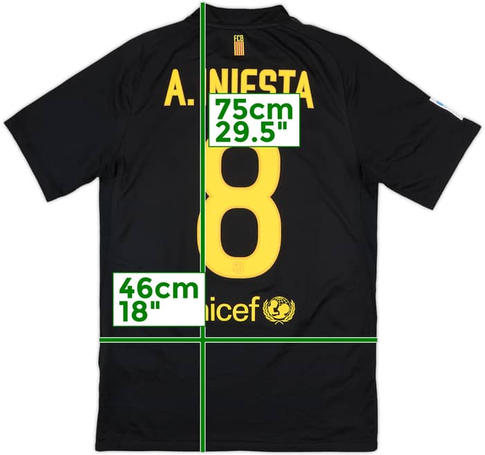 2011-12 Barcelona Away Shirt A.Iniesta #8 - 10/10 - (S)