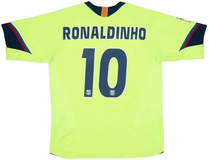 2005-06 Barcelona Away Shirt Ronaldinho #10 - 8/10 - (L)