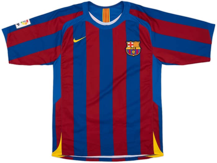 2005-06 Barcelona Home Shirt Ronaldinho #10 - 8/10 - (M)