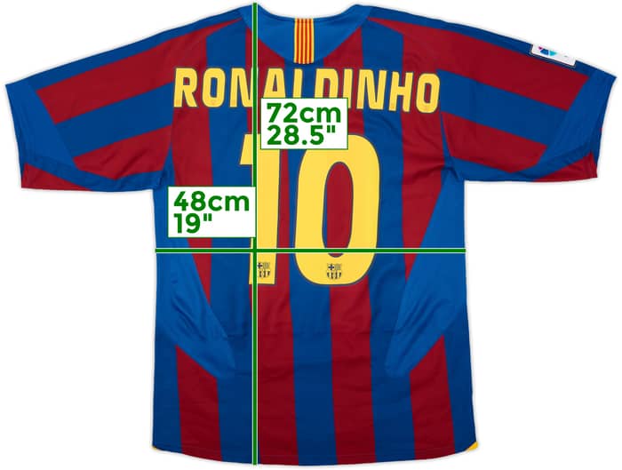2005-06 Barcelona Home Shirt Ronaldinho #10 - 8/10 - (M)
