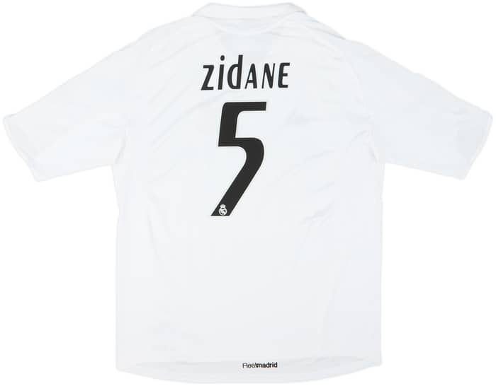 2005-06 Real Madrid Home Shirt Zidane #5 - 8/10 - (XL)