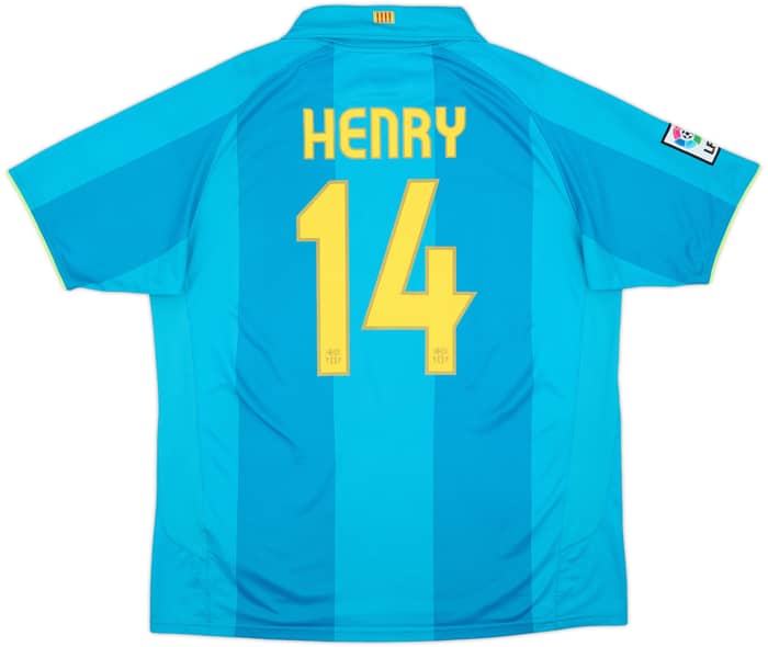 2007-09 Barcelona Away Shirt Henry #14 - 8/10 - (XL)