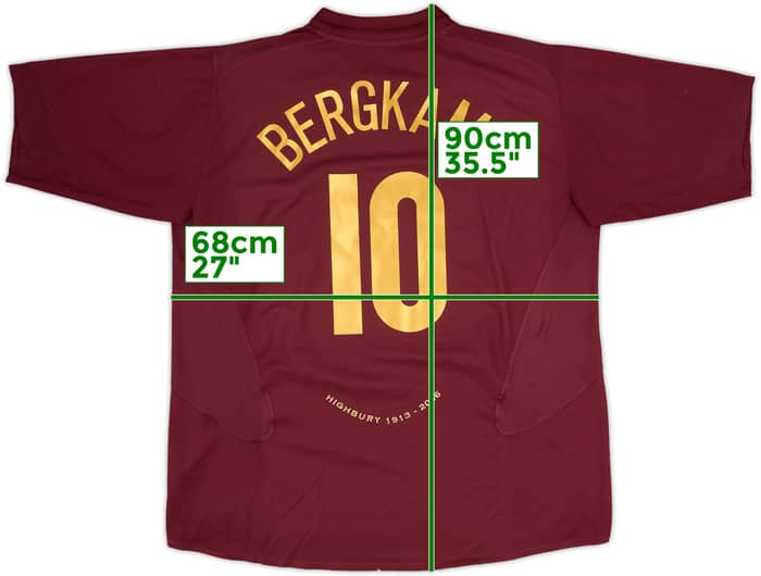 2005-06 Arsenal Home Shirt Bergkamp #10 - 8/10 - (XXL)