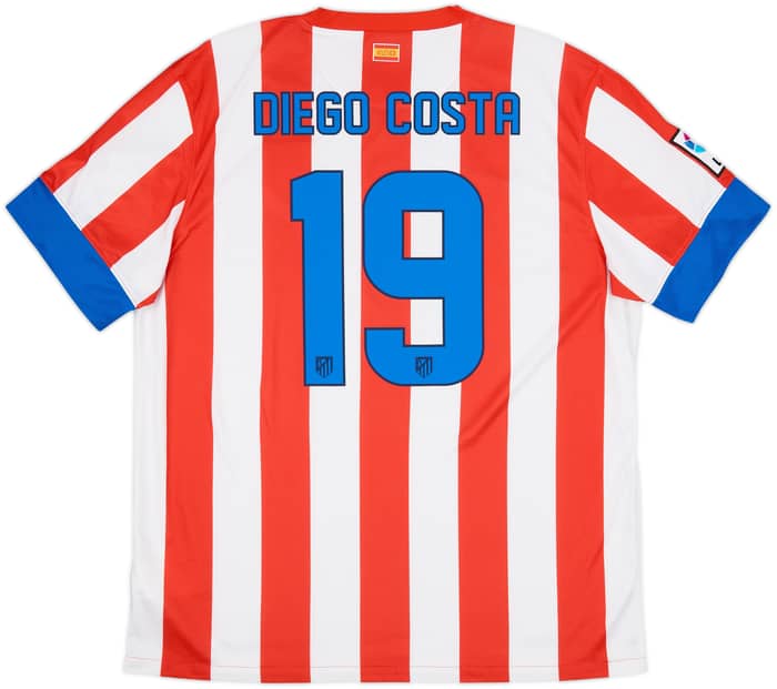 2012-13 Atletico Madrid Home Shirt D.Costa #19 - 9/10 - (XL)