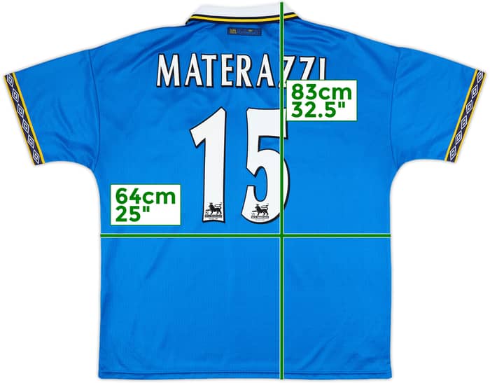 1997-99 Everton Home Shirt Materazzi #15 - 9/10 - (XXL)