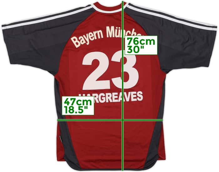 2001-02 Bayern Munich Home Shirt Hargreaves #23 - 7/10 - (S)