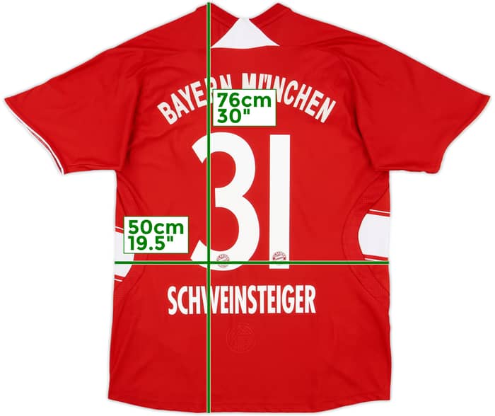 2008-09 Bayern Munich Home Shirt Schweinsteiger #31 - 7/10 - (XL.Boys)
