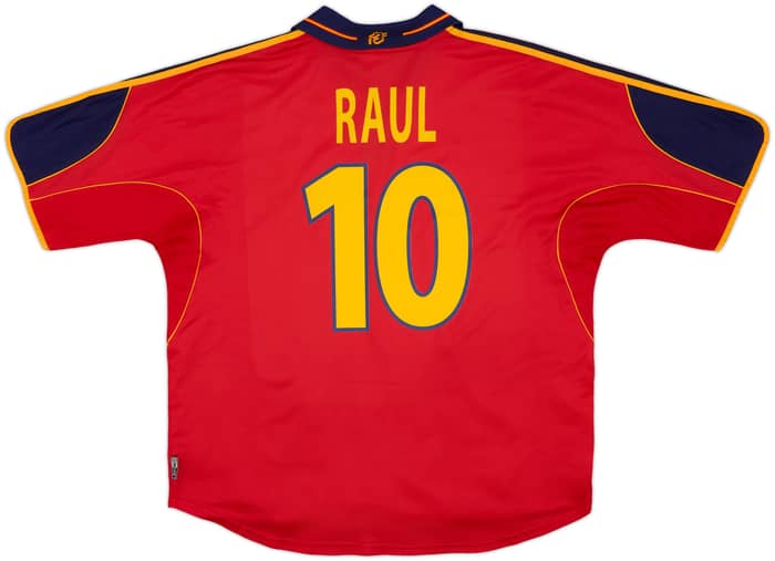 1999-02 Spain Home Shirt Raul #10 - 8/10 - (XL)