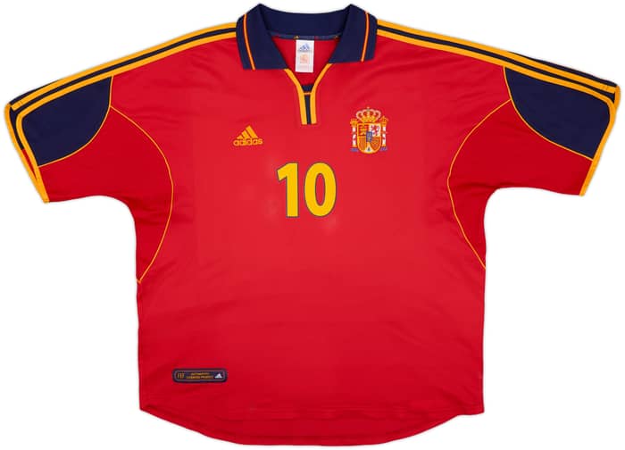 1999-02 Spain Home Shirt Raul #10 - 8/10 - (XL)