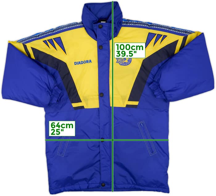 1996-97 Maccabi Tel-Aviv Diadora Padded Bench Coat - 8/10 - (XL)