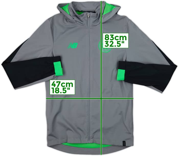 2017-18 Celtic New Balance Hooded Track Jacket - 8/10 - (S)