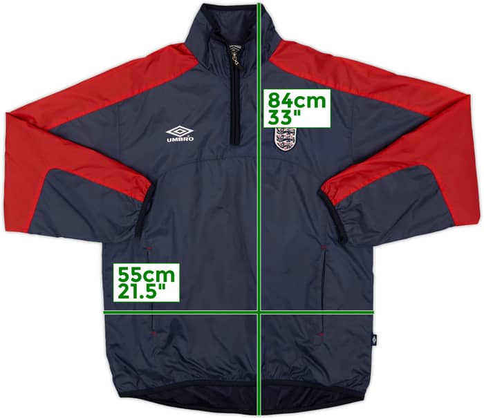 2002-04 England Umbro 1/4 Zip Drill Top - 8/10 - (XL)