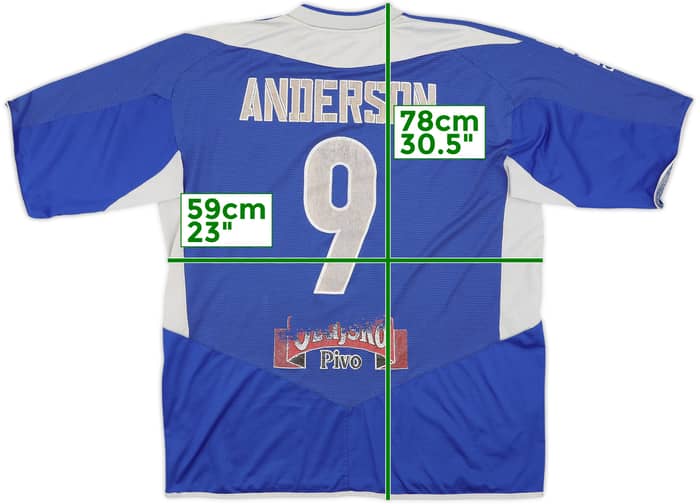 2006-07 Dinamo Zagreb Home Shirt Anderson #9 - 5/10 - (XXL)