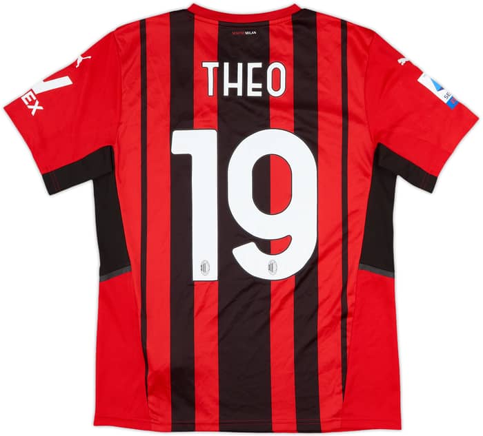 2021-22 AC Milan Home Shirt Theo #19 - 10/10 - (M)
