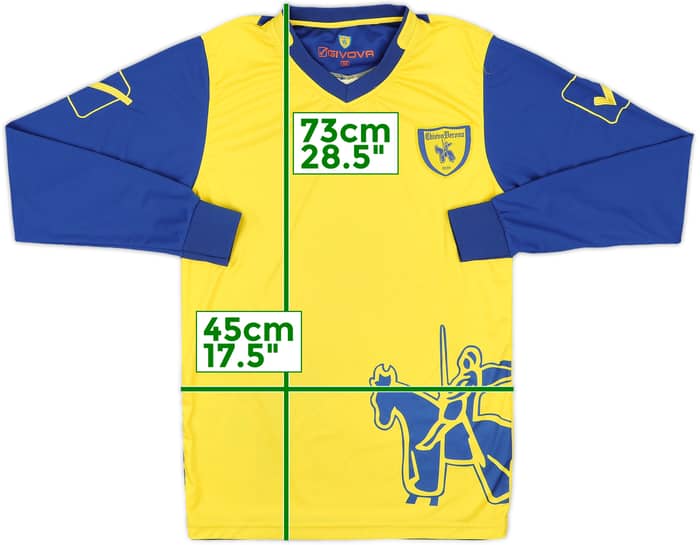 2011-12 Chievo Verona Home L/S Shirt - 7/10 - (M)