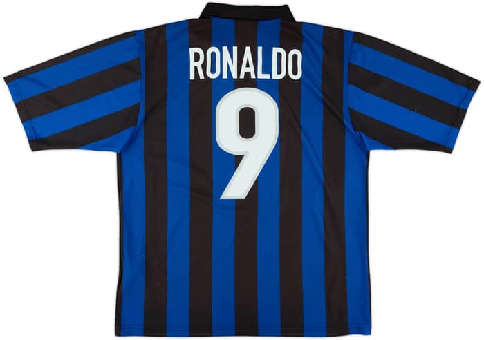 1998-99 Inter Milan Basic Home Shirt Ronaldo #9 - 7/10 - (L)