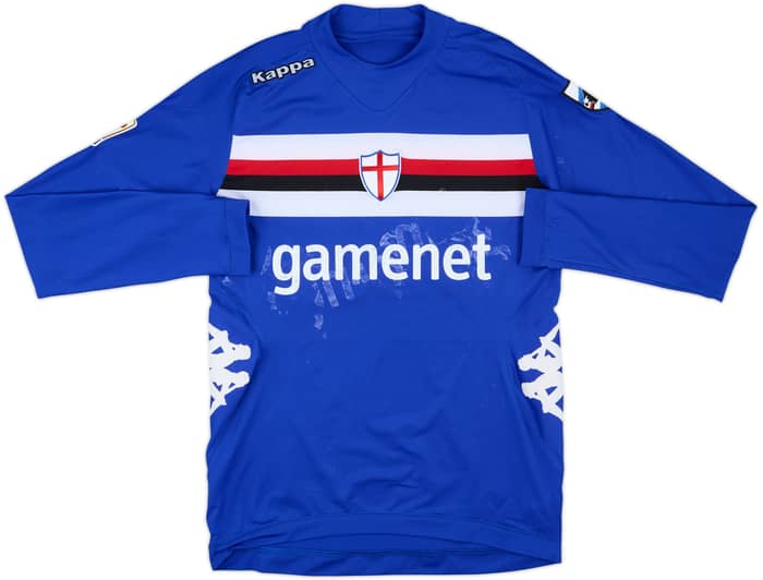 2012-13 Sampdoria Match Issue Home L/S Shirt Krsticic #25