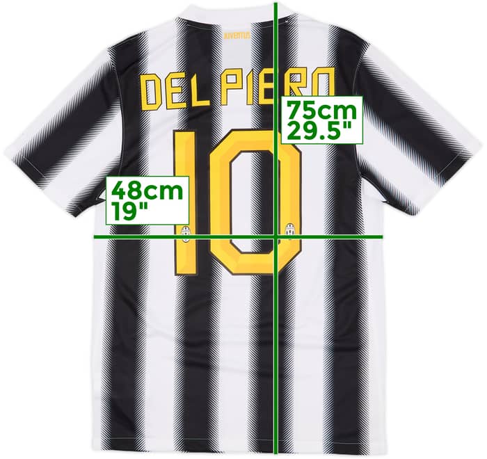 2011-12 Juventus Home Shirt Del Piero #10 - 10/10 - (S)