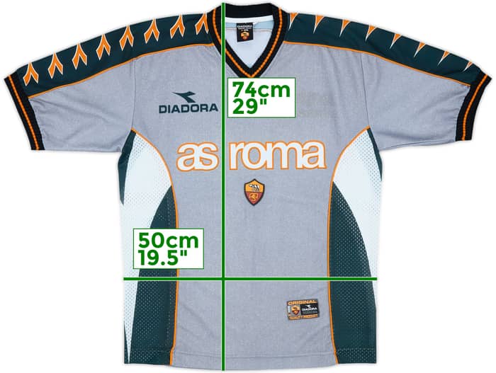 1999-00 Roma Diadora Training Shirt - 10/10 - (M)