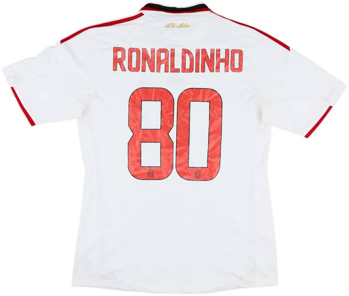 2009-10 AC Milan Away Shirt Ronaldinho #80 - 8/10 - (M)