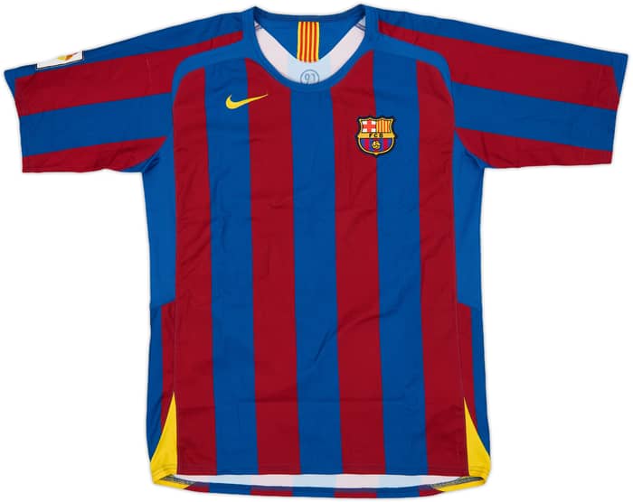 2005-06 Barcelona Home Shirt Ronaldinho #10 - 8/10 - (XL.Boys)