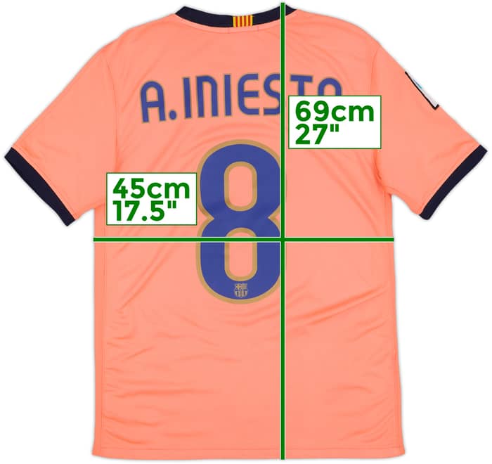 2009-10 Barcelona Away Shirt A.Iniesta #8 - 6/10 - (XL.Boys)