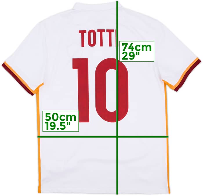 2015-16 Roma Away Shirt Totti #10 - 10/10 - (M)