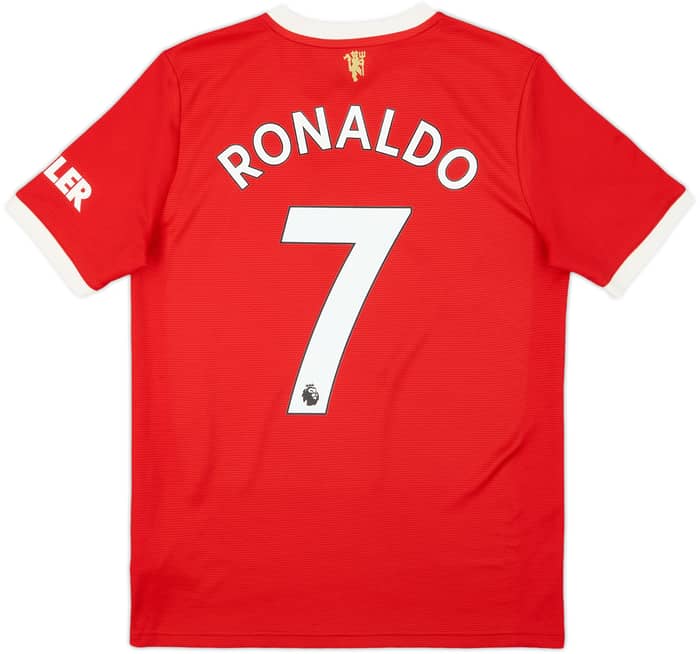 2021-22 Manchester United Home Shirt Ronaldo #7 - 9/10 - (XL.Boys)