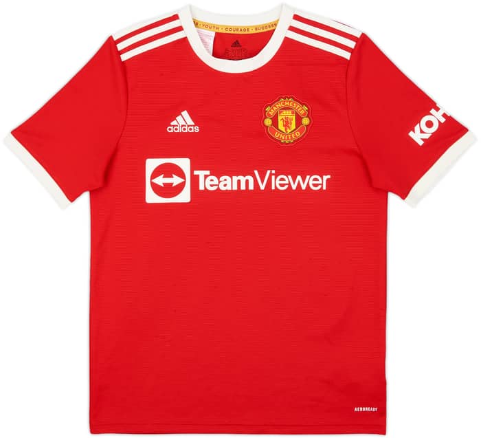2021-22 Manchester United Home Shirt Ronaldo #7 - 9/10 - (XL.Boys)