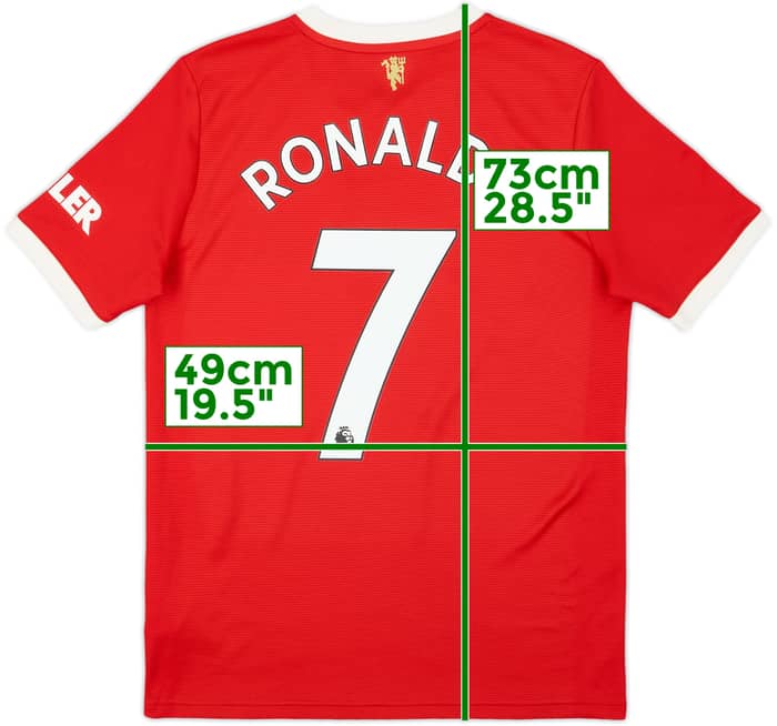 2021-22 Manchester United Home Shirt Ronaldo #7 - 9/10 - (XL.Boys)