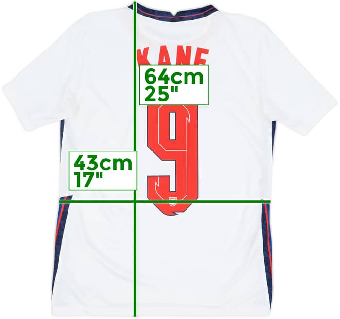 2020-22 England Home Shirt Kane #9 - 6/10 - (XL.Boys)