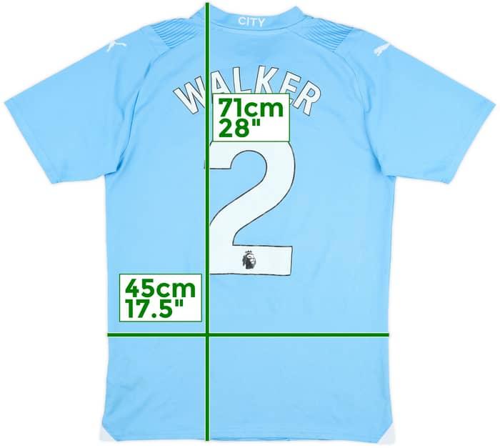 2023-24 Manchester City Home Shirt Walker #2 - 7/10 - (S)