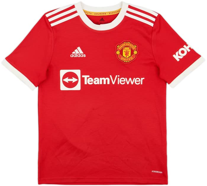 2021-22 Manchester United Home Shirt Ronaldo #7 - 8/10 - (L.Boys)