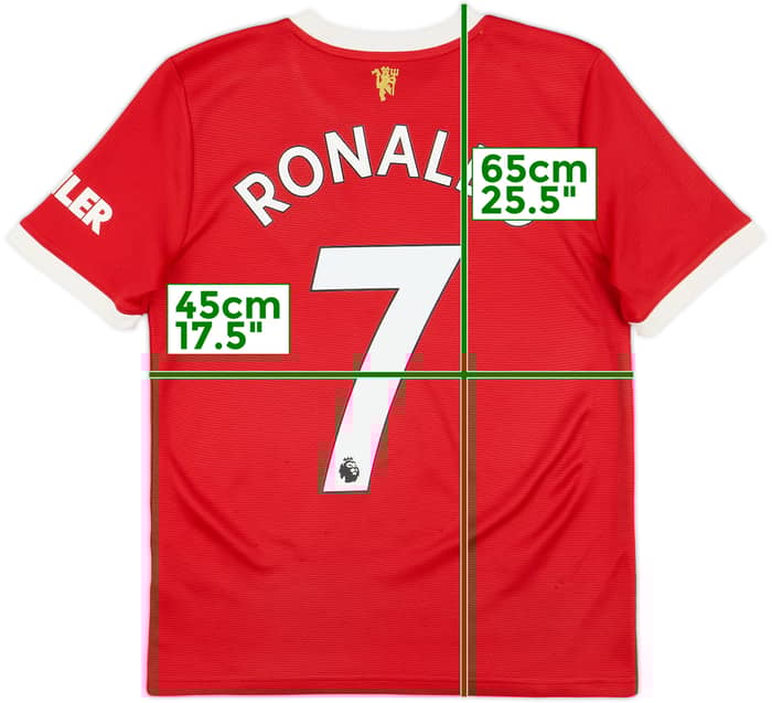 2021-22 Manchester United Home Shirt Ronaldo #7 - 8/10 - (L.Boys)
