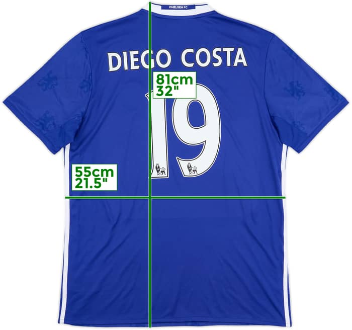 2016-17 Chelsea Home Shirt Diego Costa #19 - 7/10 - (L)