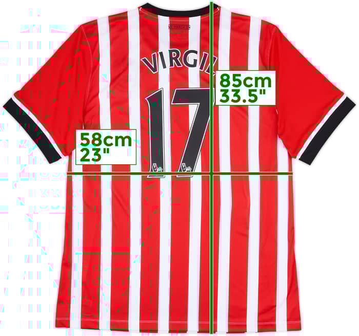 2016-17 Southampton Home Shirt Virgil #17 - 10/10 - (XXL)