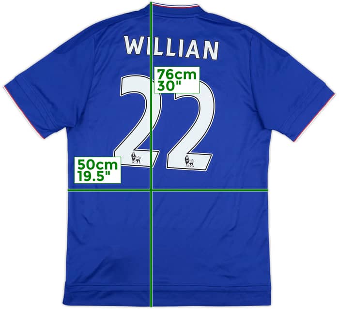 2015-16 Chelsea Home Shirt Willian #22 - 8/10 - (M)