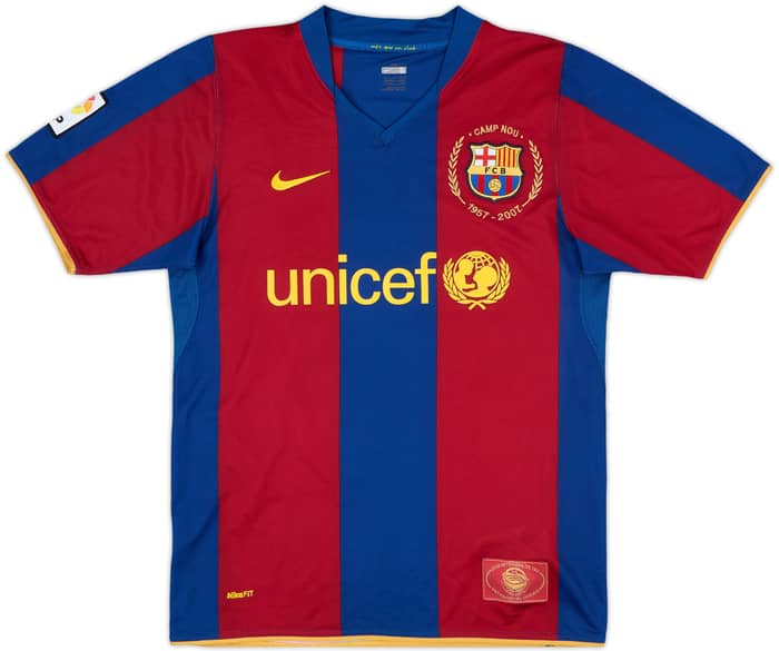 2007-08 Barcelona Home Shirt Ronaldinho #10 - 10/10 - (S)