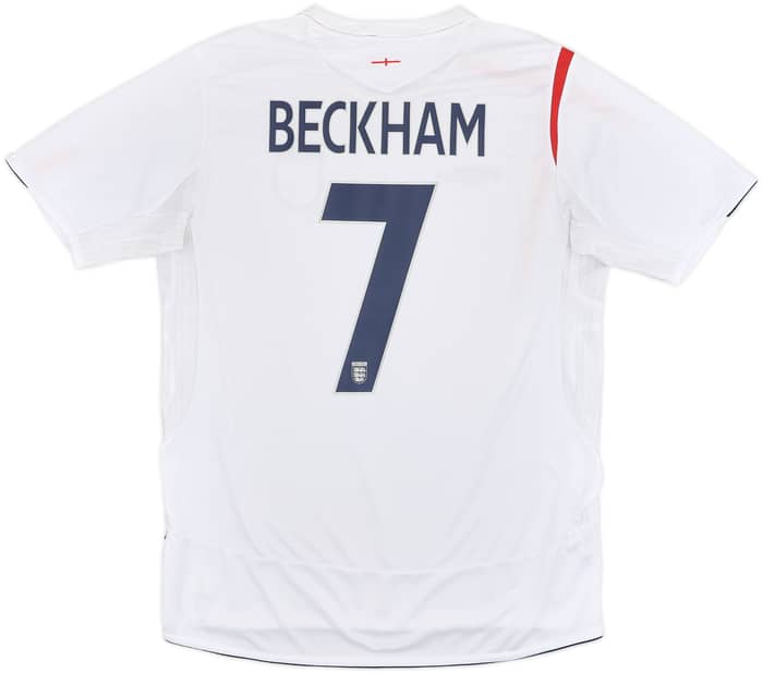 2005-07 England Home Shirt Beckham #7 - 6/10 - (M)