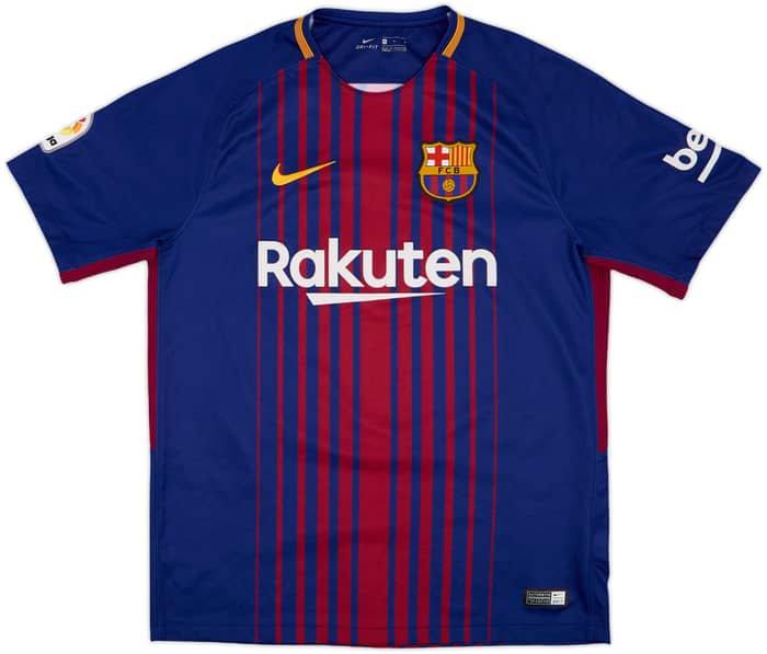 2017-18 Barcelona Home Shirt Suarez #9 - 10/10 - (M)