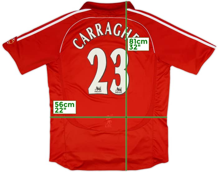 2006-08 Liverpool Home Shirt Carragher #23 - 6/10 - (XL)