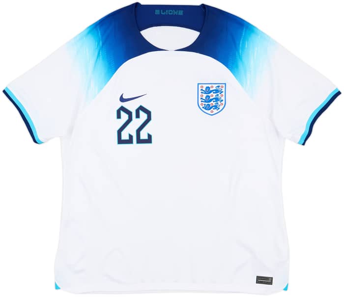 2022-23 England Home Shirt Bellingham #22 - 7/10 - (XL)