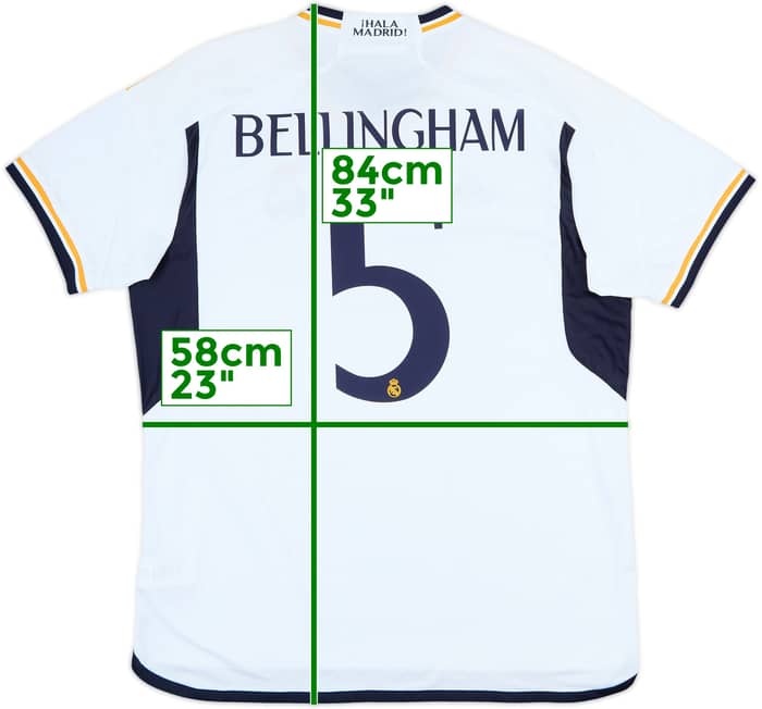 2023-24 Real Madrid Home Shirt Bellingham #5 - 9/10 - (XL)