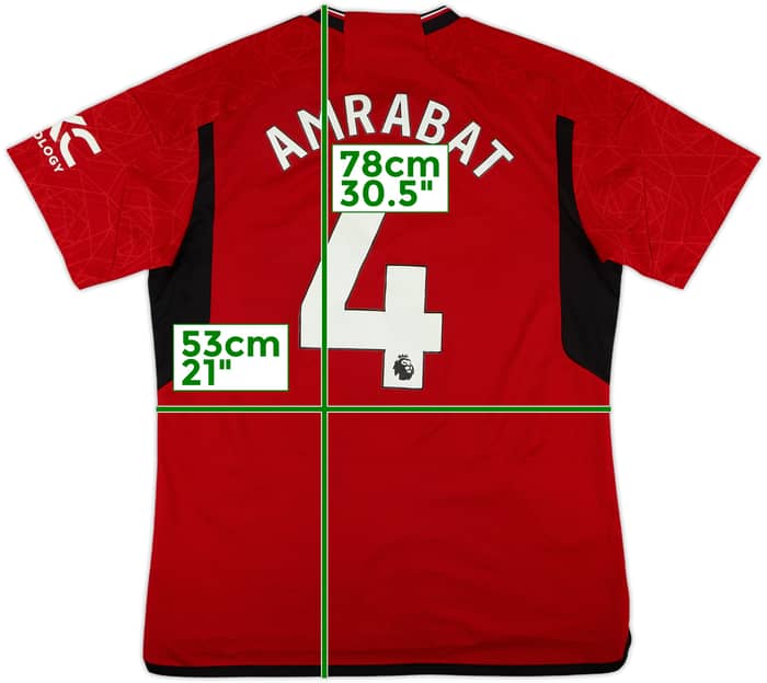 2023-24 Manchester United Home Shirt Amrabat #4 - 7/10 - (L)