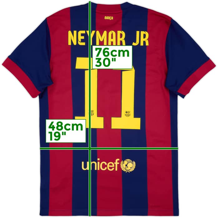 2014-15 Barcelona Home Shirt Neymar Jr #11 - 4/10 - (M)