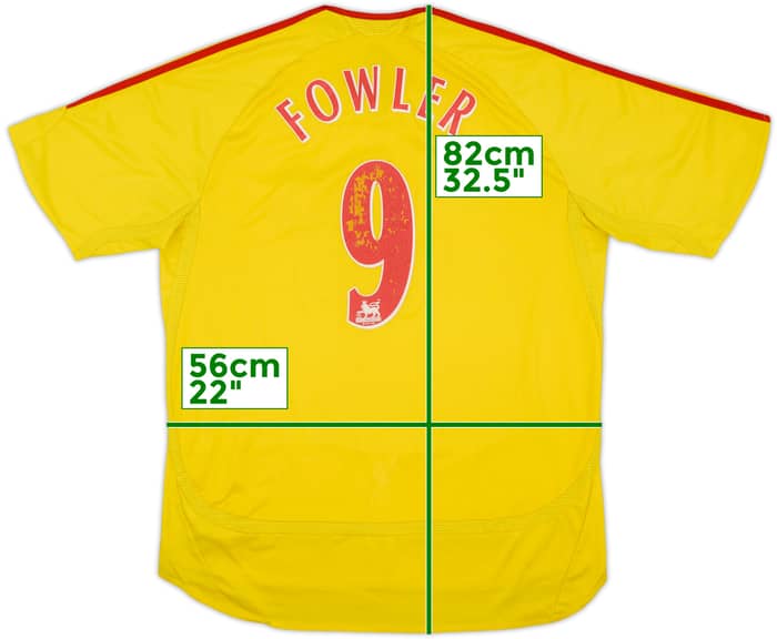 2006-07 Liverpool Away Shirt Fowler #9 - 5/10 - (XL)
