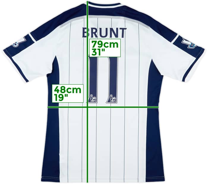 2014-15 West Brom Home Shirt Brunt #11 - 8/10 - (L)