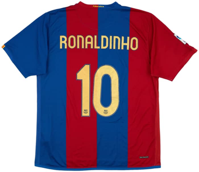 2006-07 Barcelona Home Shirt Ronaldinho #10 - 8/10 - (XL)